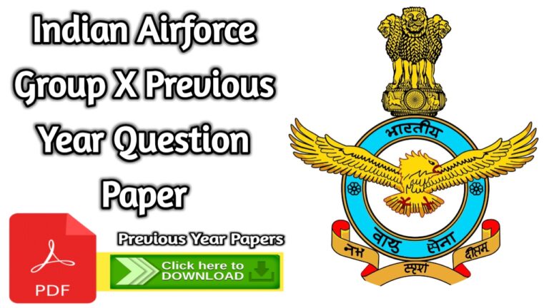 Indian Airforce Group X Previous Year Question Paper